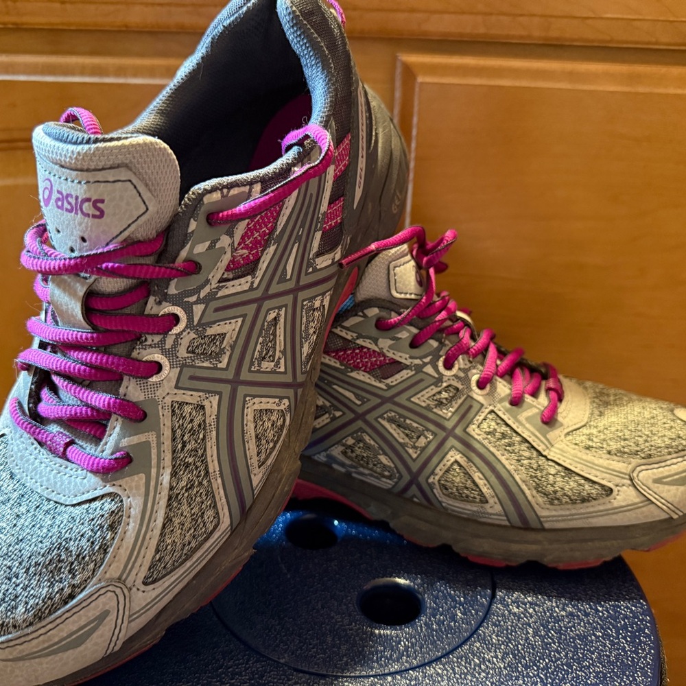 ASICS Women's Athletic Shoes in Gray and Pink
